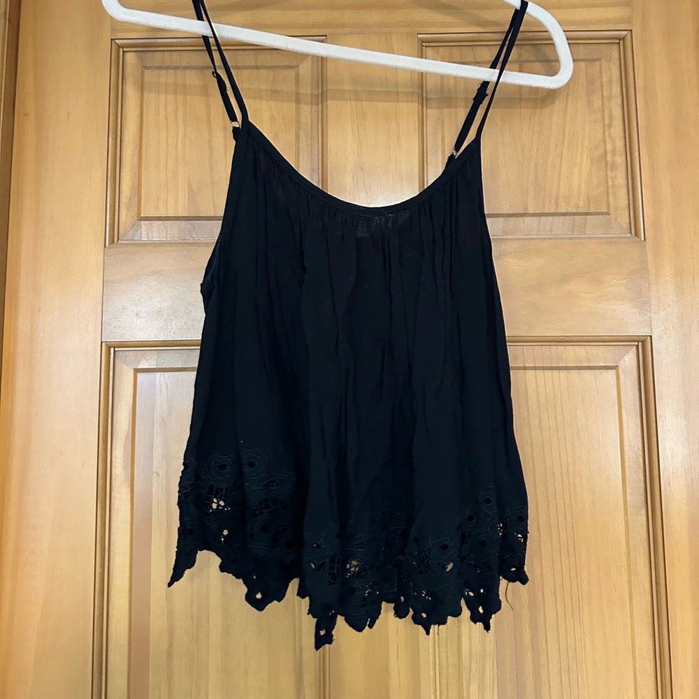 Lace trim tank top